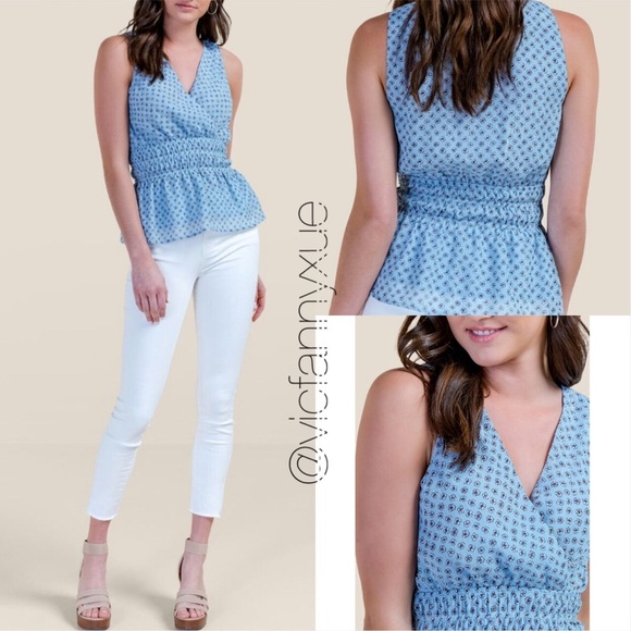 Francesca’s LEAH PEPLUM TANK TOP size S - Picture 1 of 5